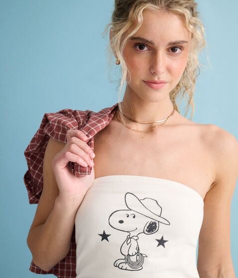 Peanuts® | Aéropostale Western Snoopy Star Cropped Tube Top Peanuts® | Aéropostale Western Snoopy Star Cropped Tube Top