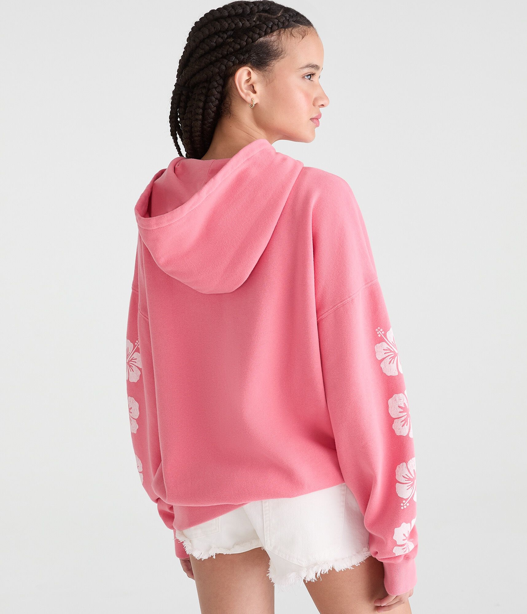 Roxy Hibiscus Logo Pullover Hoodie