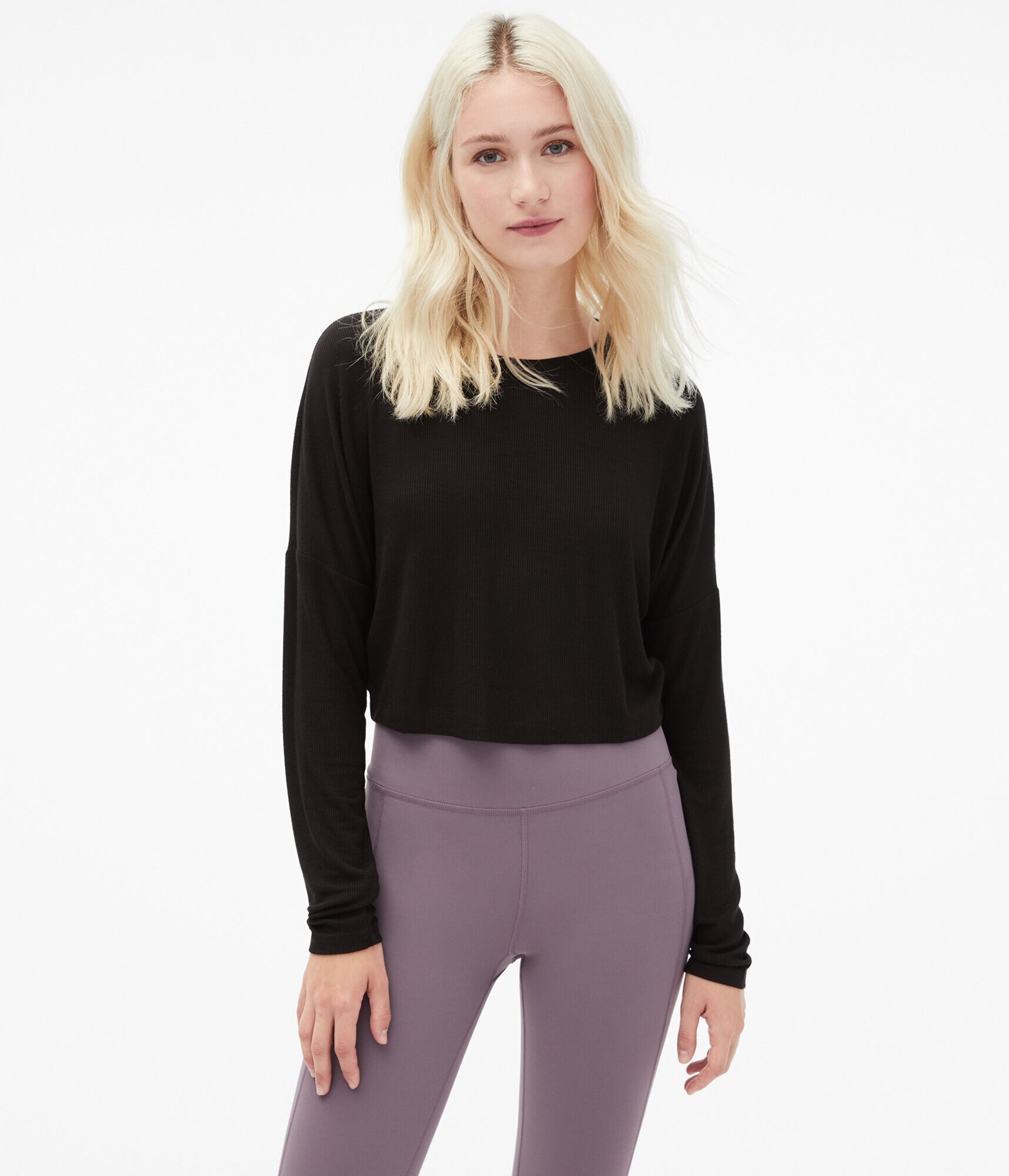 Long Sleeve Seriously Soft Cropped Slouchy Tee