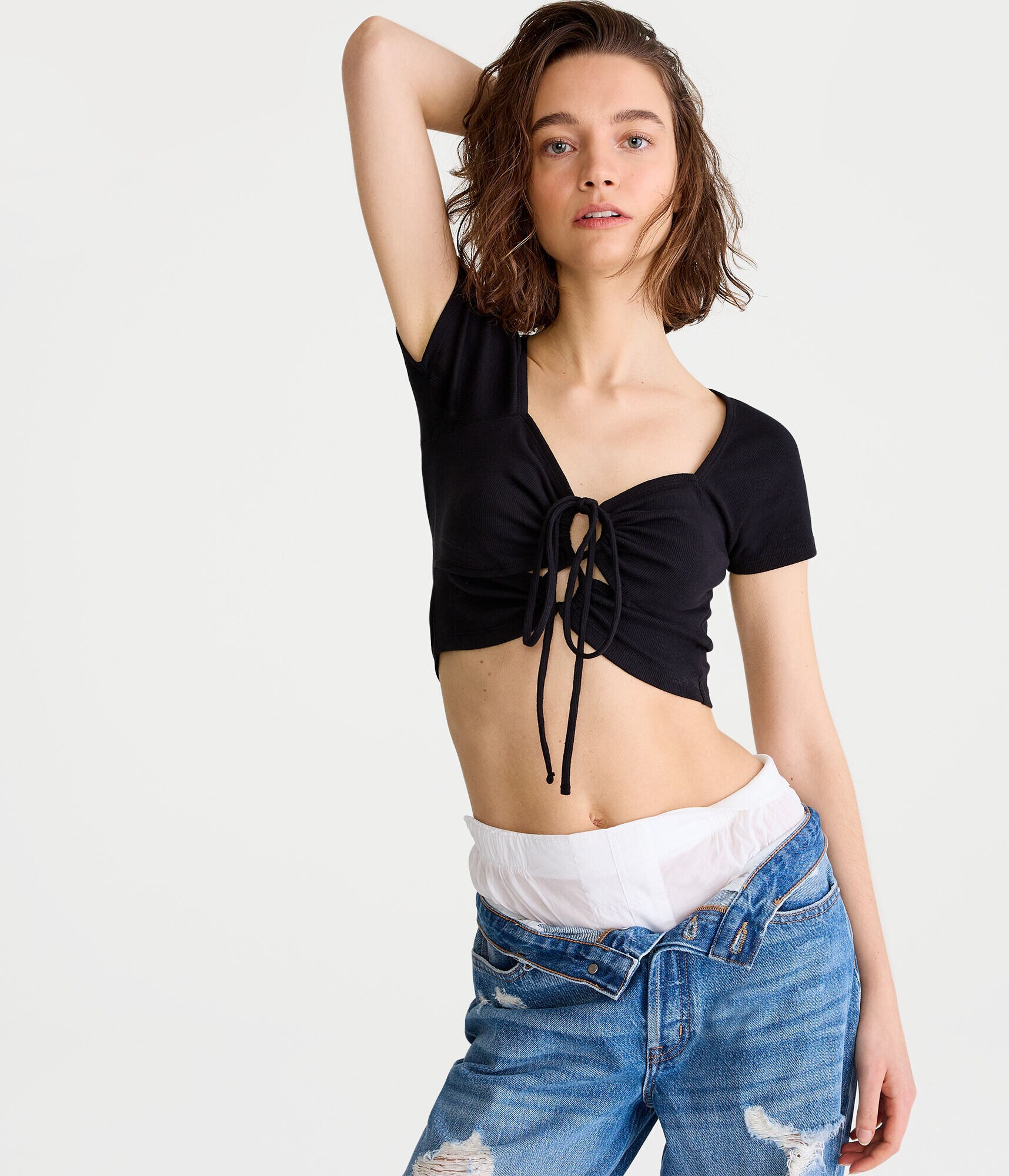 Cutout Convertible Crop Top