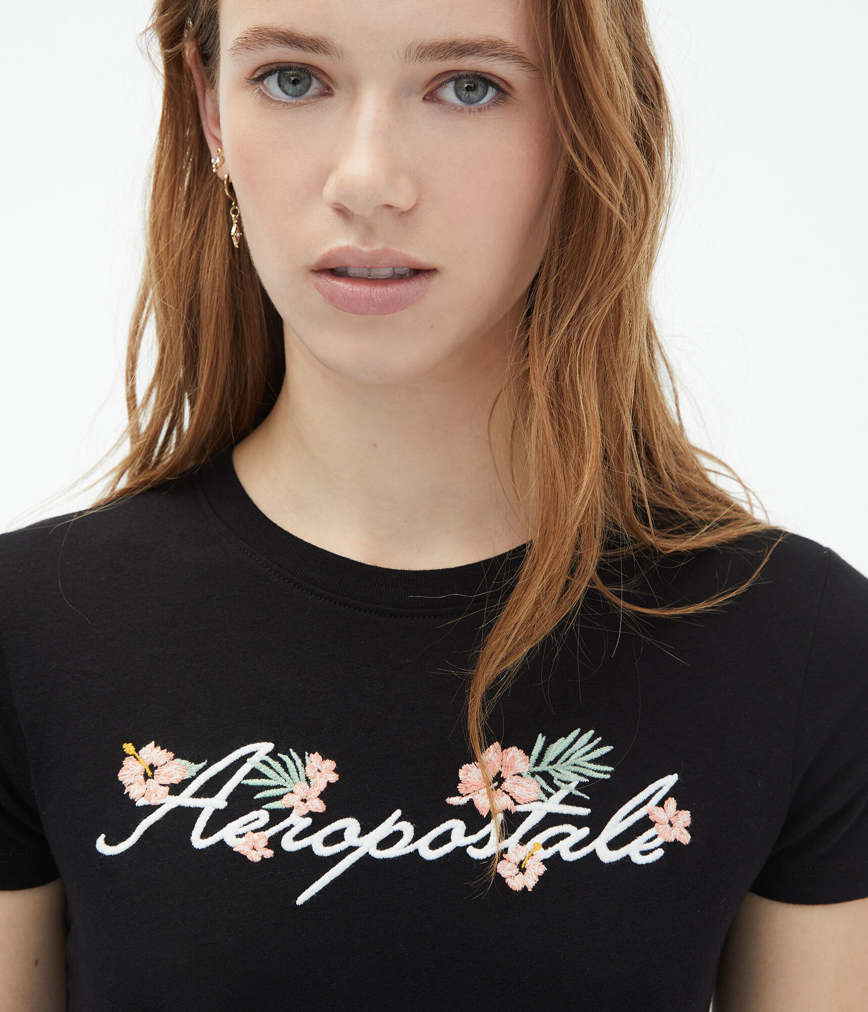 Aeropostale Hibiscus Graphic Tee