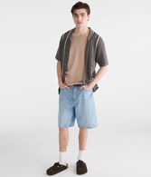 Pointelle Stripe Sweater Shirt