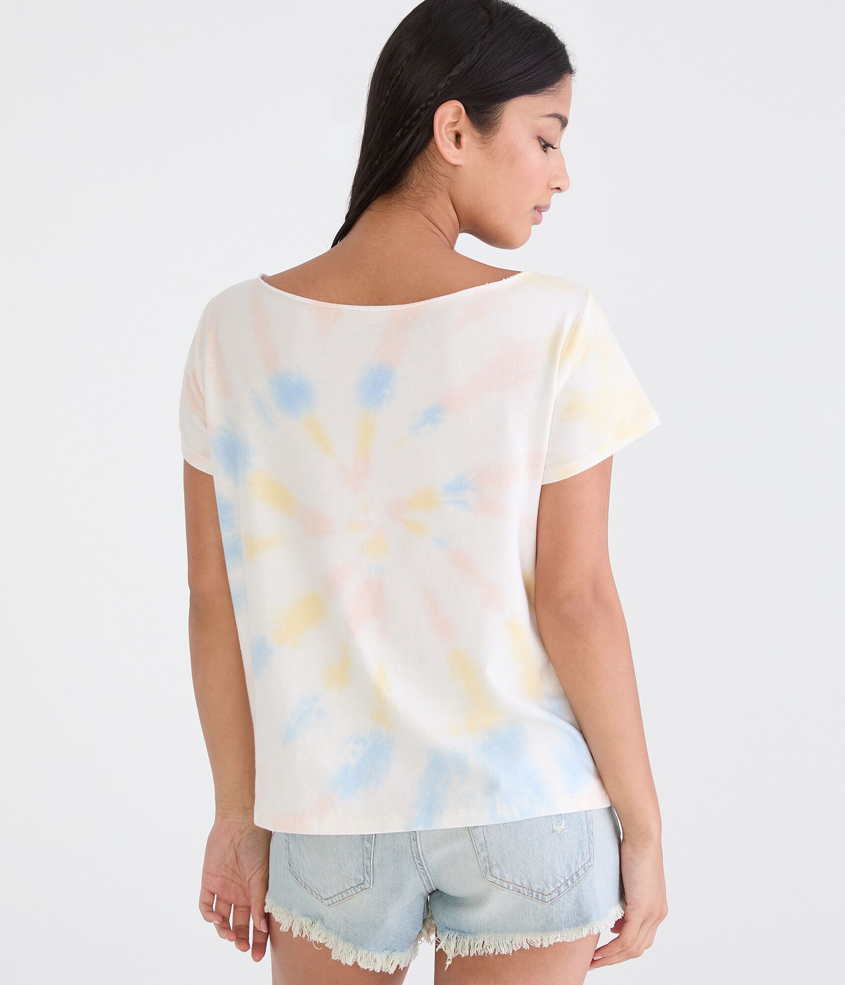 Seriously Soft Tie-Dye Off-The-Shoulder Vintage Fit Tee