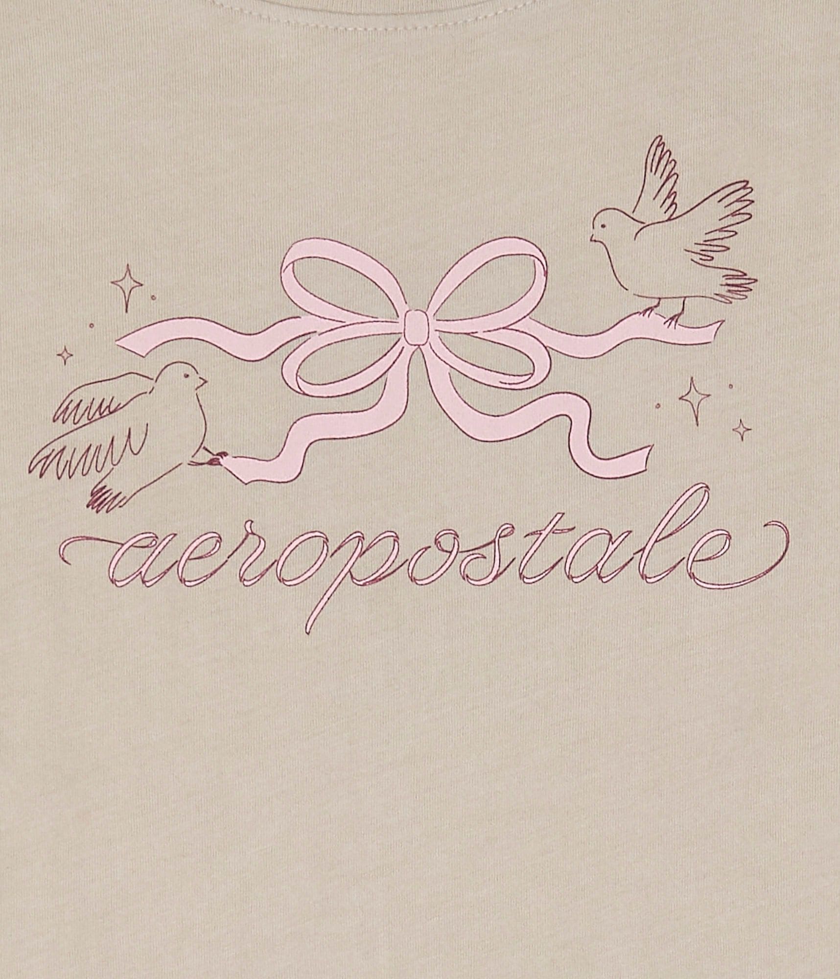 Aeropostale Bird Bow Graphic Tee