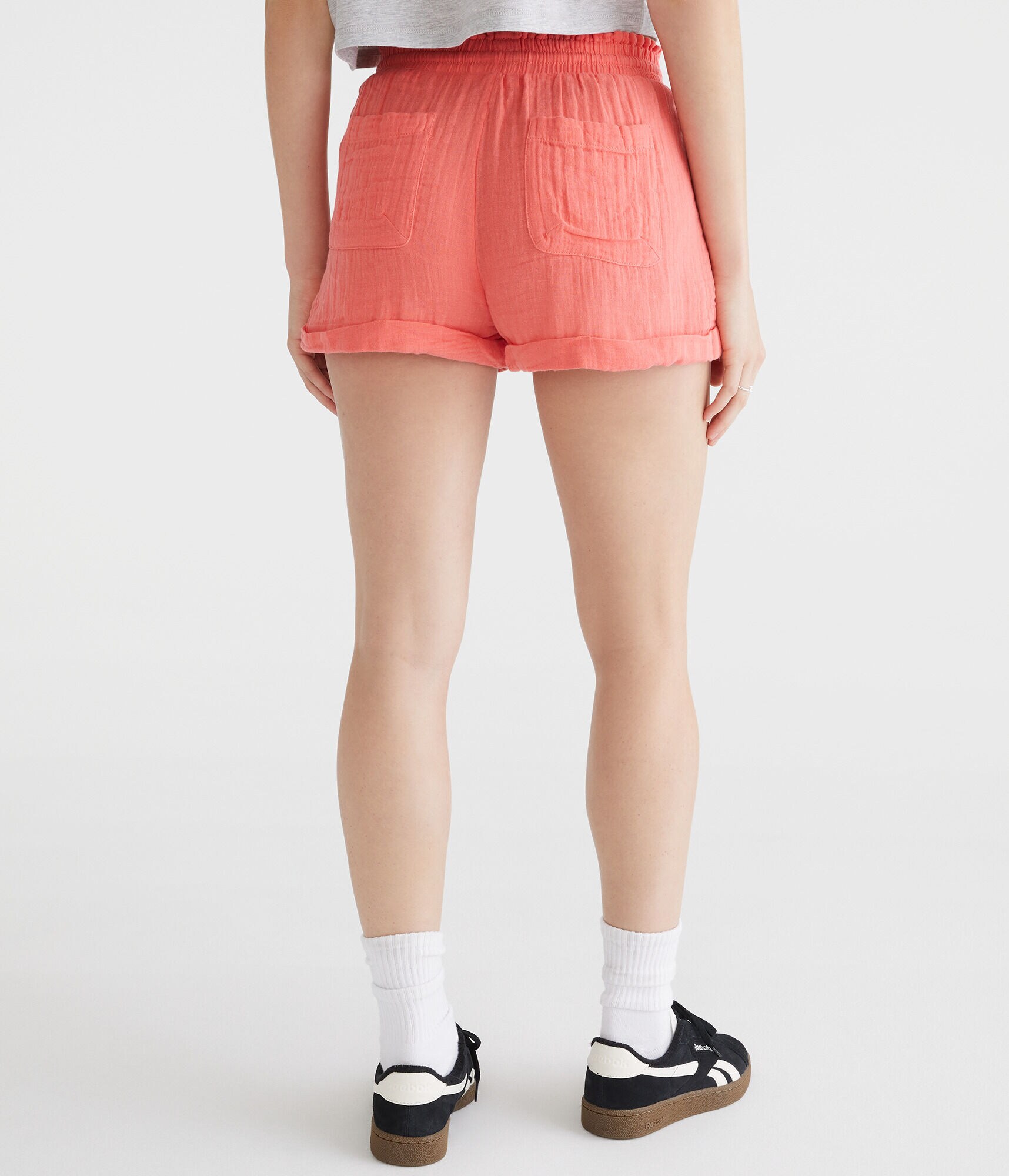 High-Rise Gauze Shorts