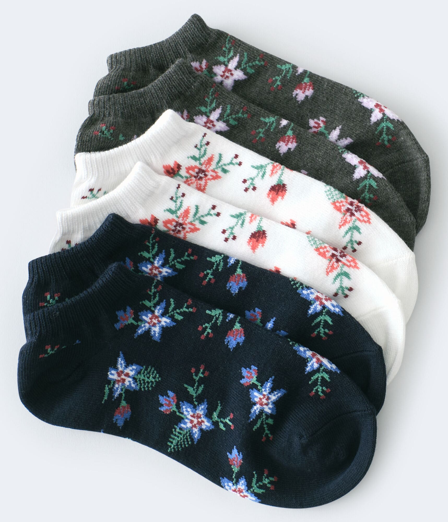 Tropical Flower Ankle Sock 3-Pack