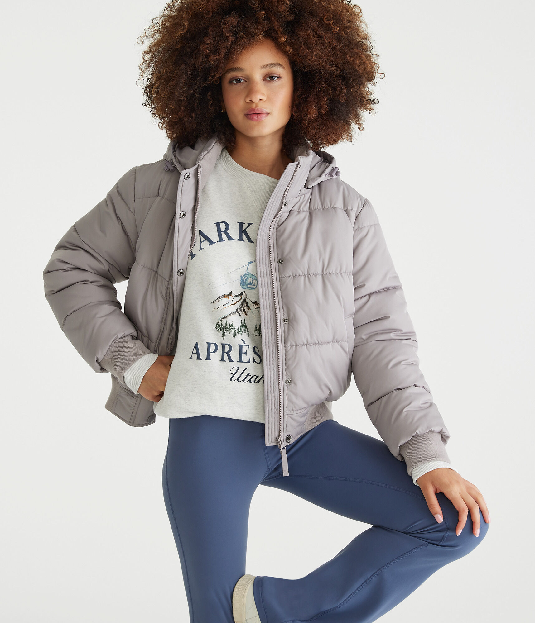 Midweight Hooded Puffer Jacket - Main Image