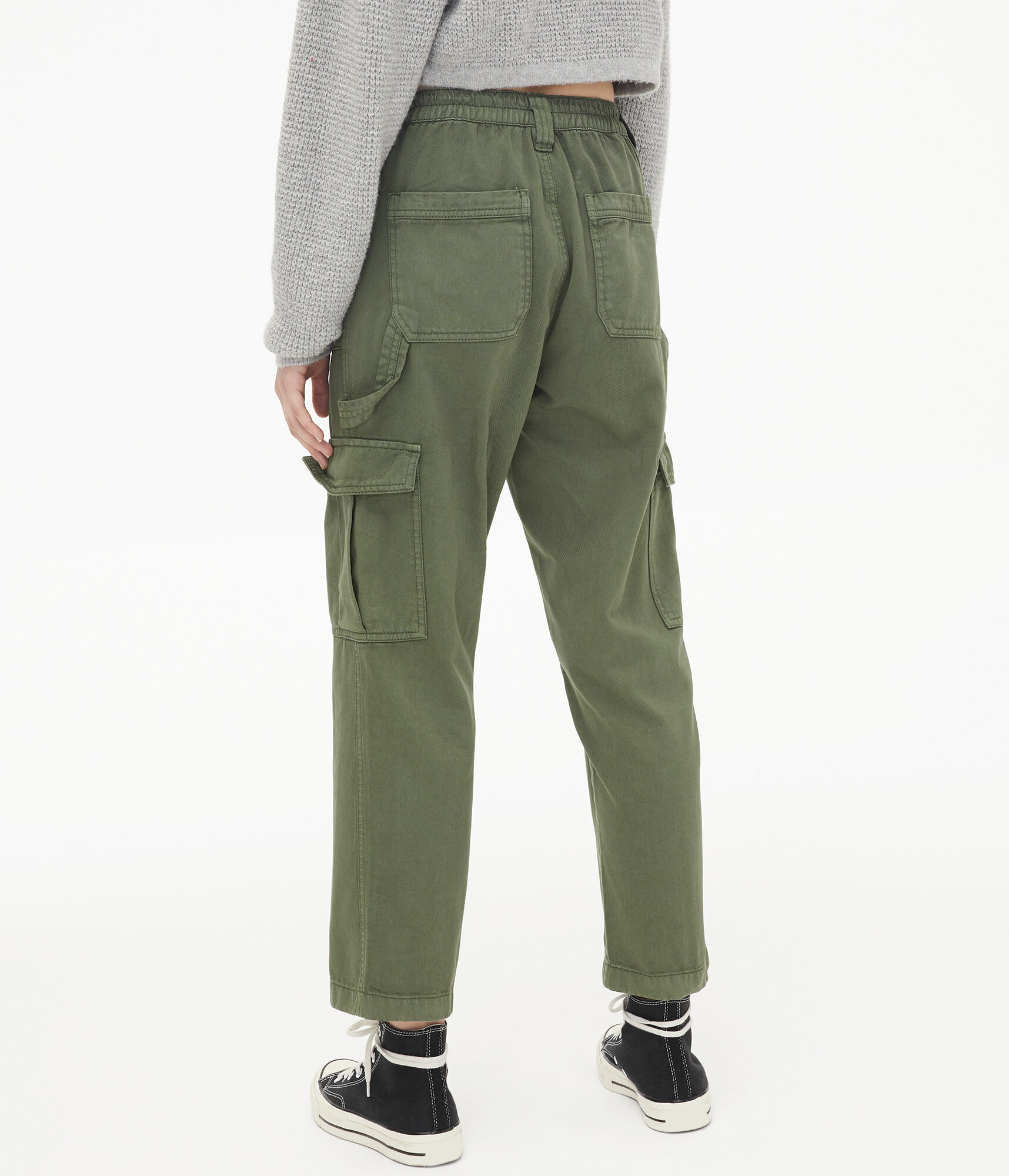 High-Rise Straight Cargo Pants