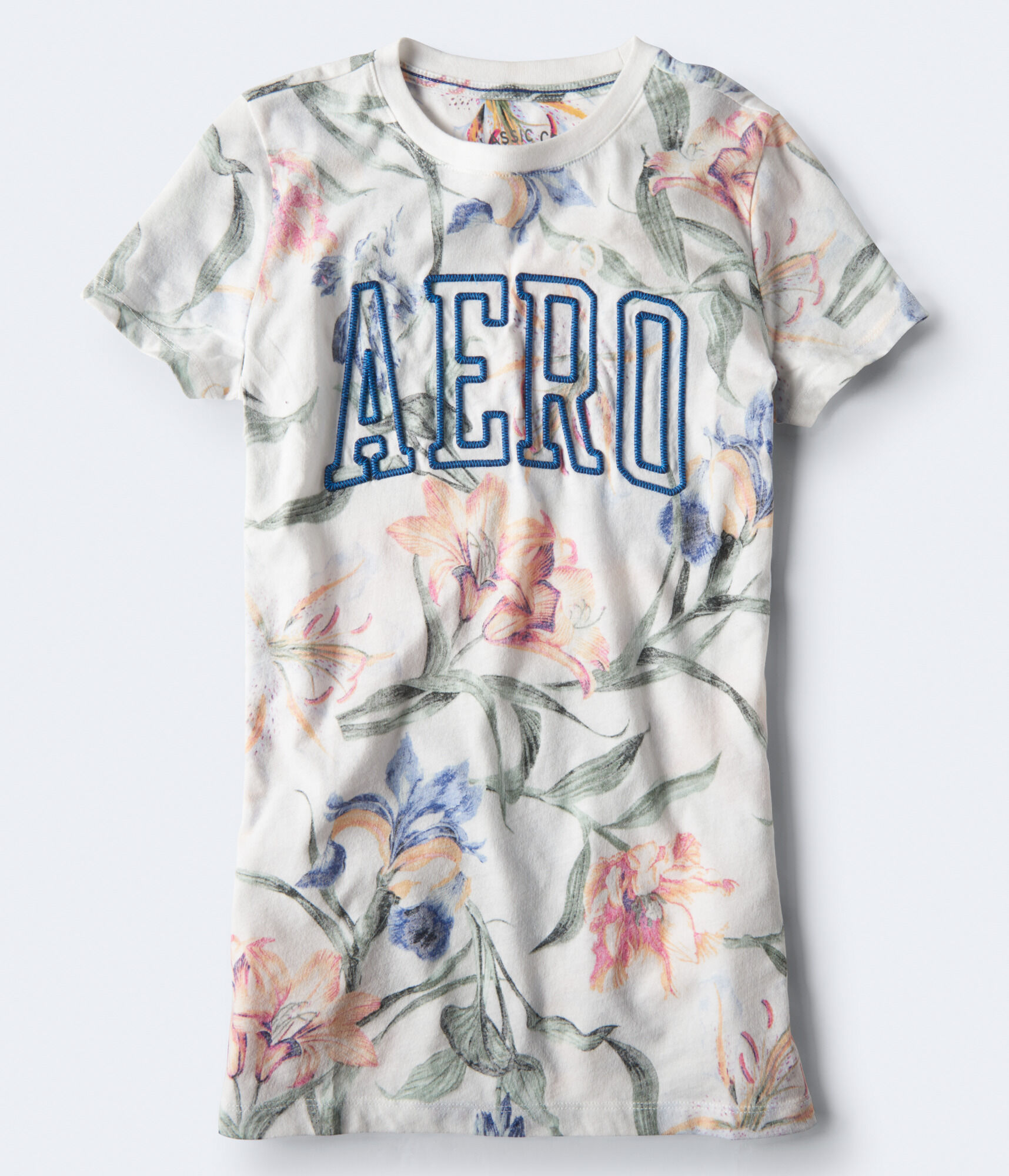 Floral Block Logo Graphic Tee