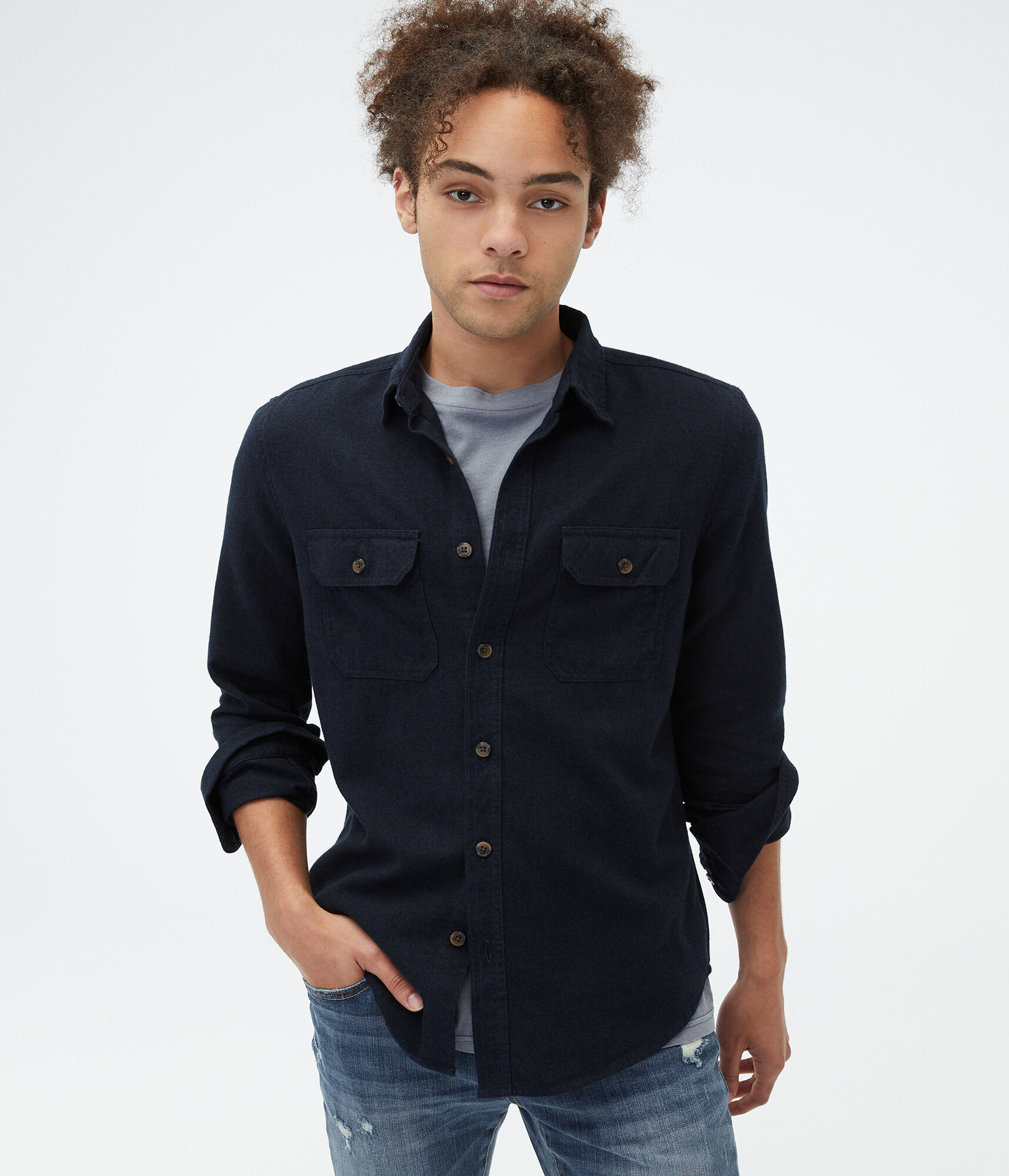 Long Sleeve Flannel Workwear Shirt