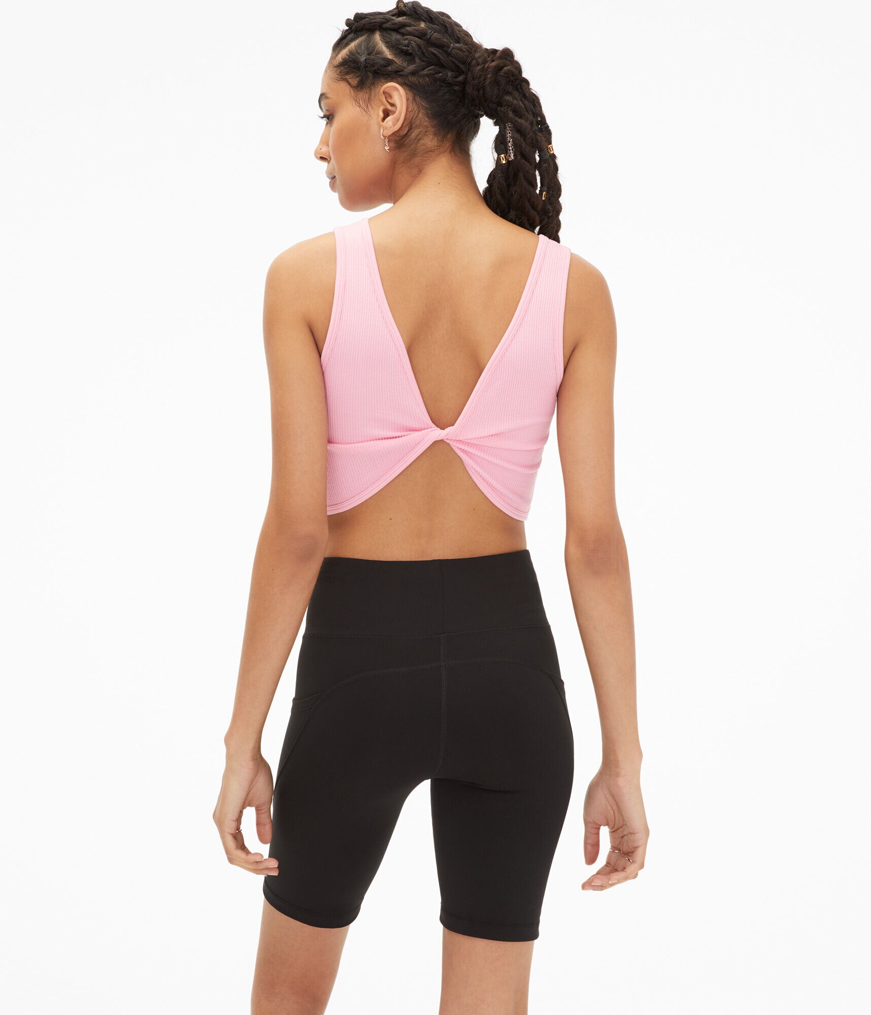 Reversible Seamless Twisted Cropped Tank