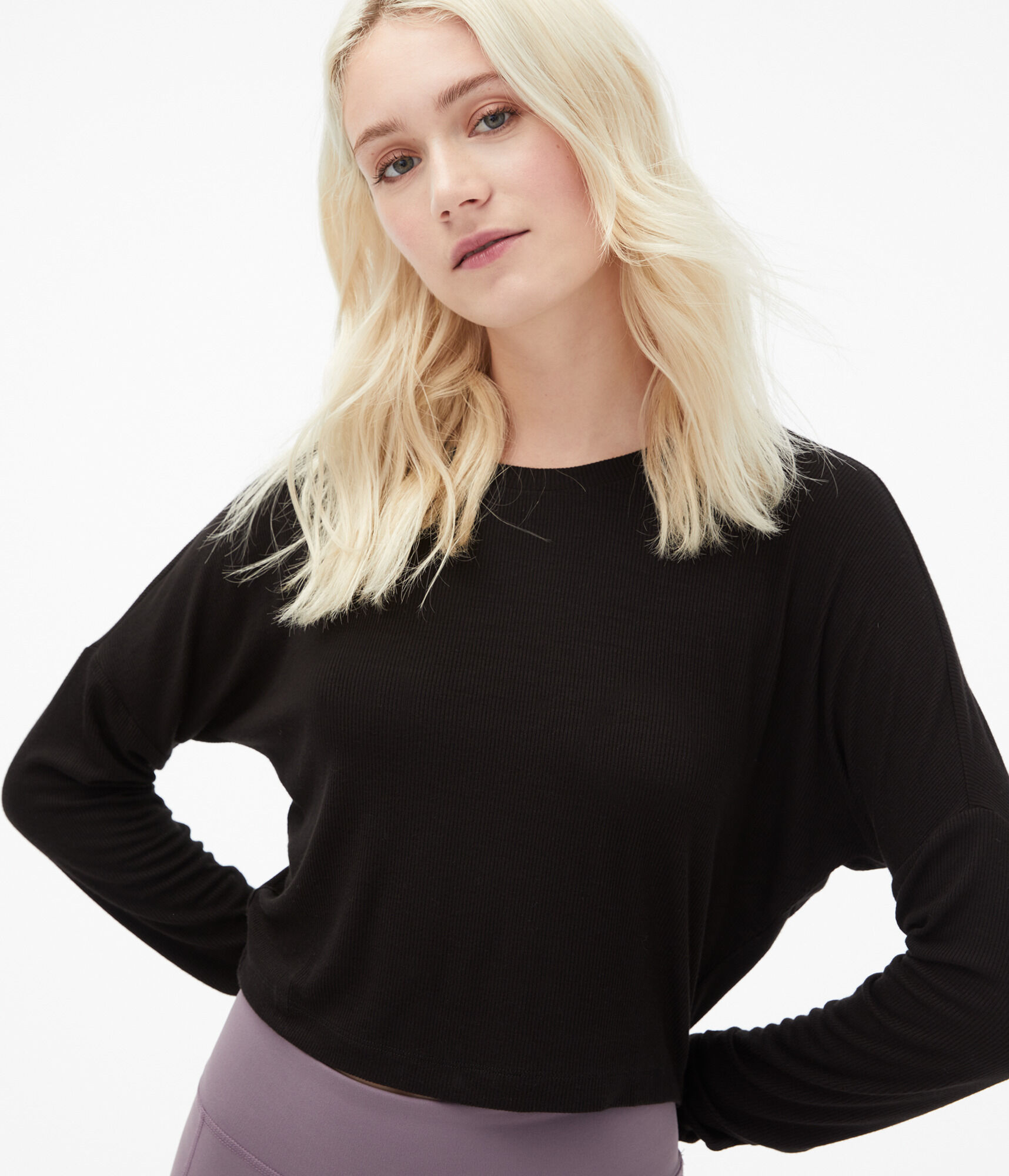 Long Sleeve Seriously Soft Cropped Slouchy Tee