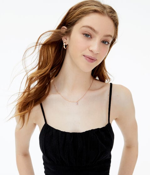 Ruched Linen Crop Top