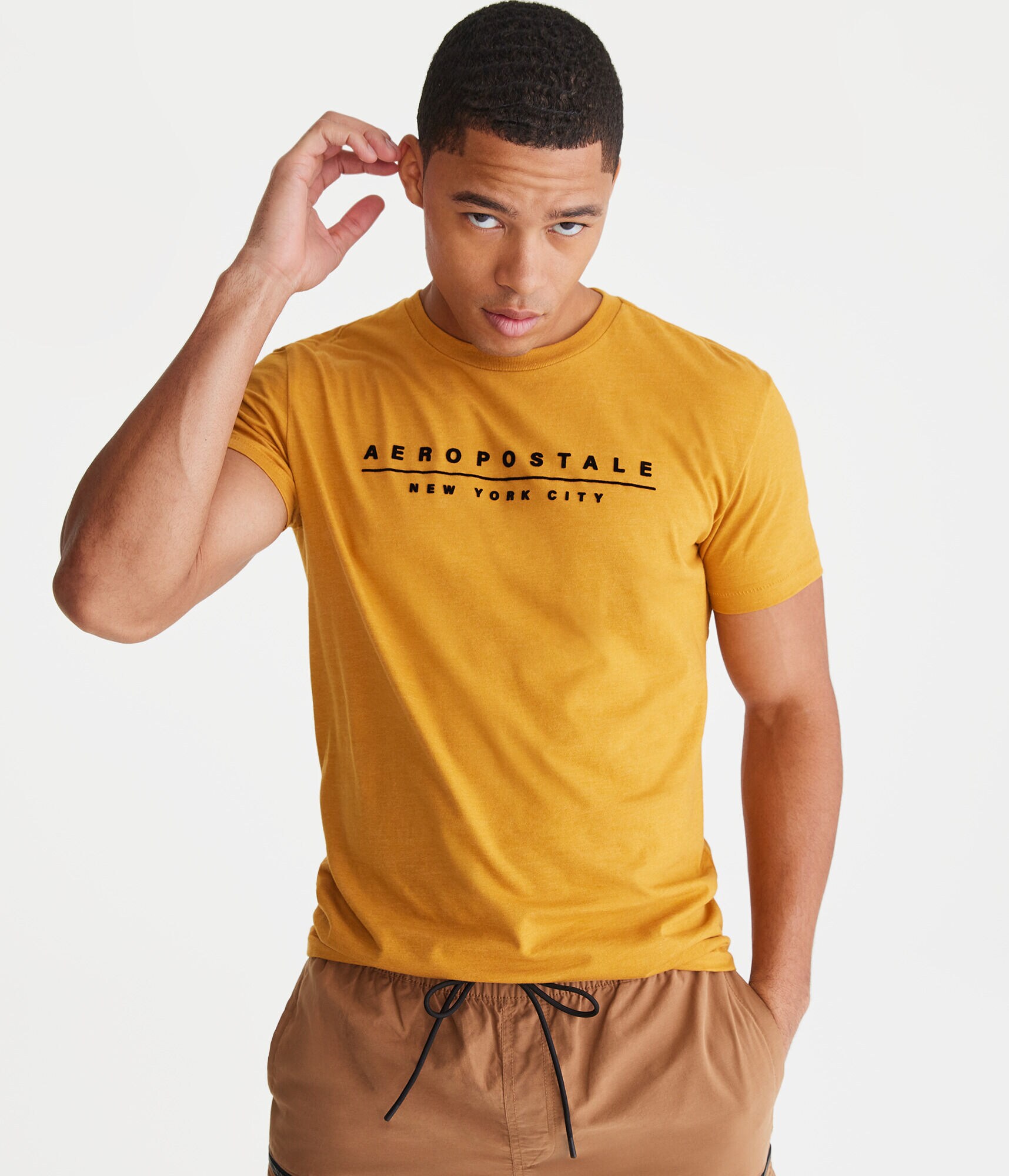 Aeropostale New York City Flocked Graphic Tee