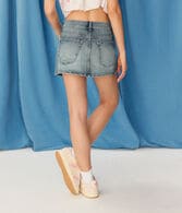 Demetra for Aero Low-Rise Denim Mini Skirt