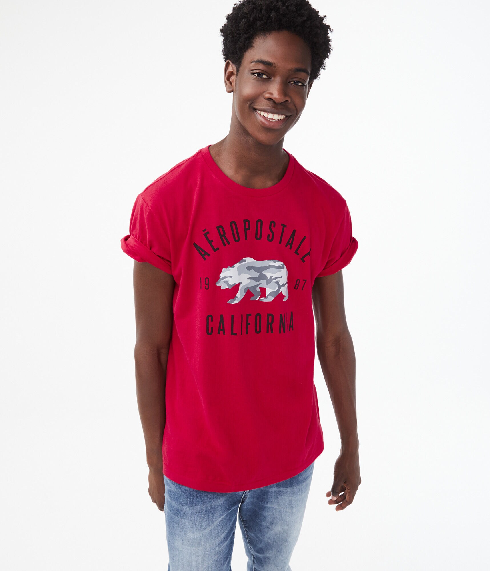 Aero Cali Camo Bear Graphic Tee