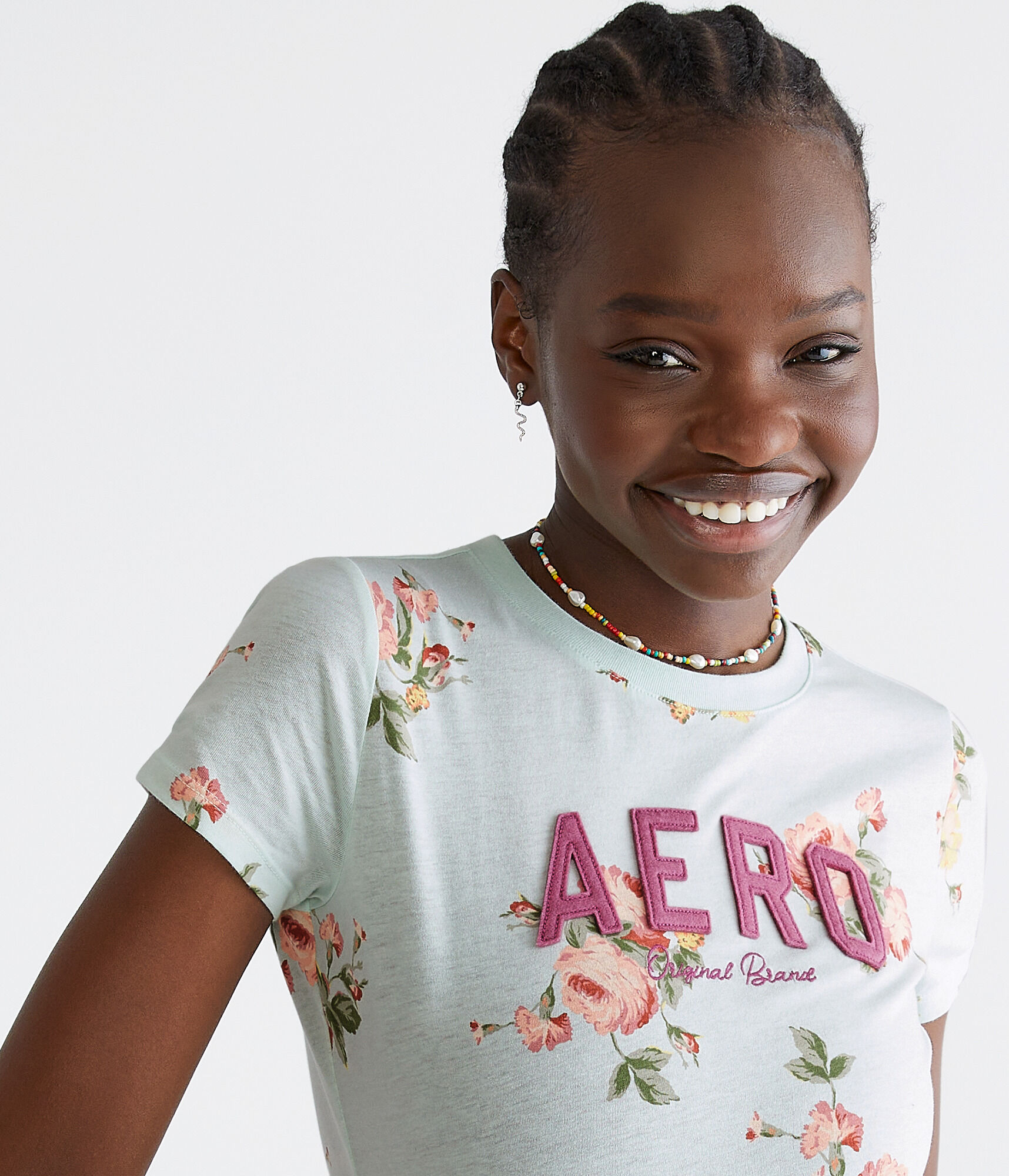 Aero Floral Appliqu&eacute; Graphic Tee