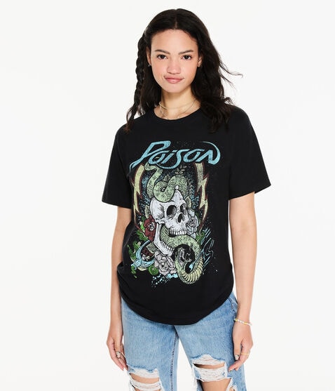 Poison Snake Skull Graphic Tee Poison Snake Skull Graphic Tee