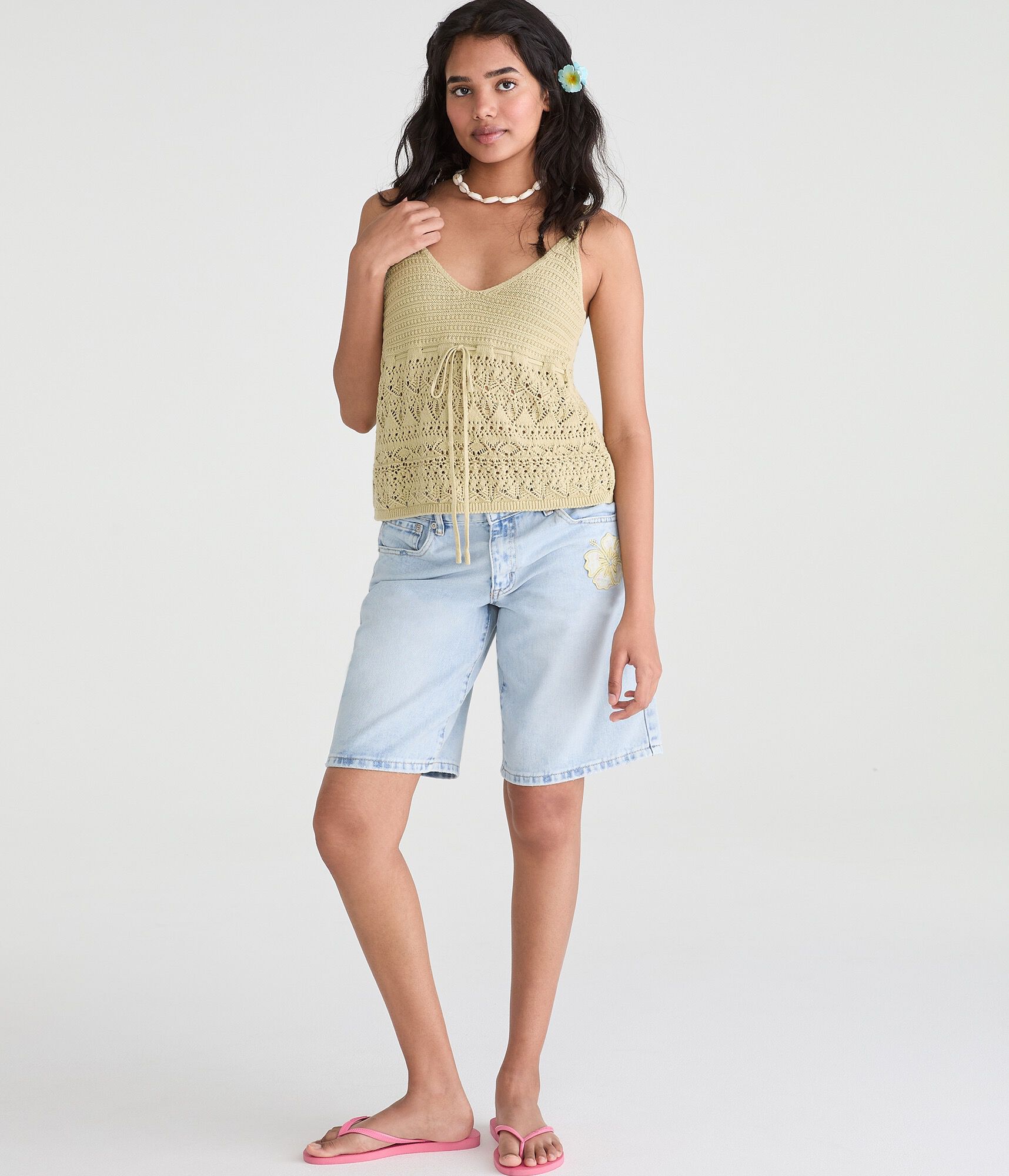 Low-Rise Baggy Denim Jorts