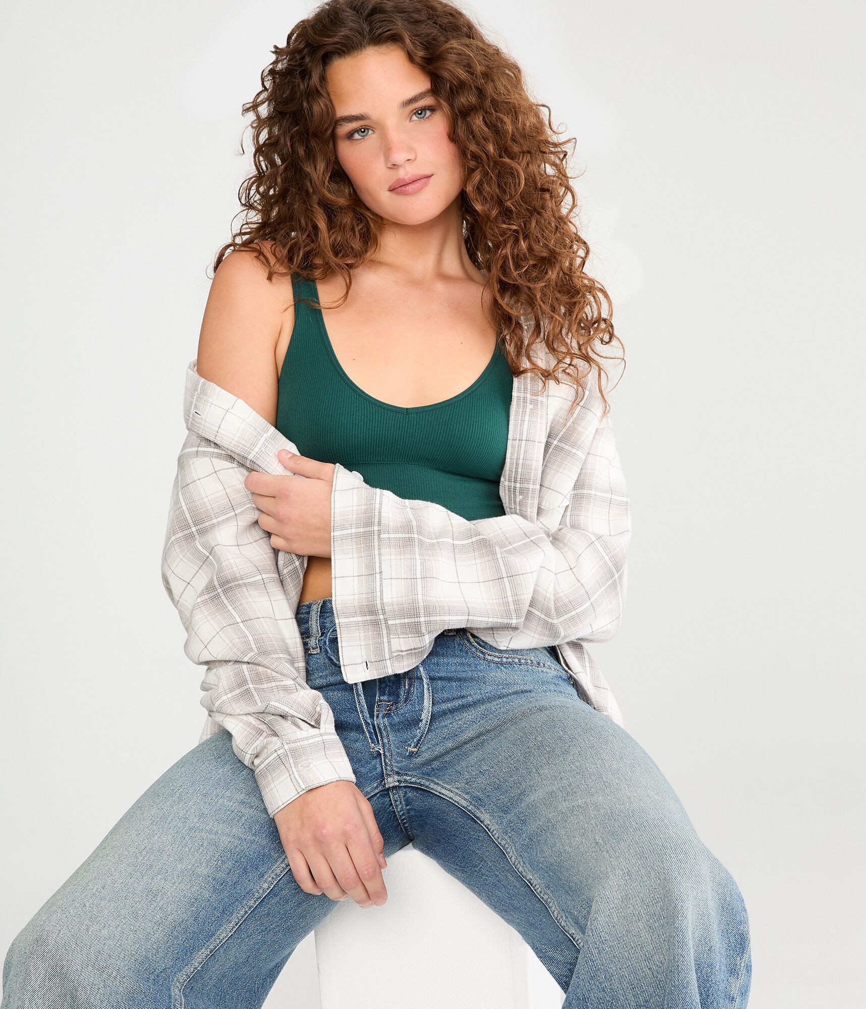 Seamless Scoop Long-Line Bralette