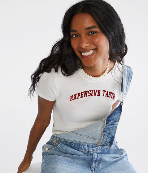 Expensive Taste Flocked Graphic Tee Expensive Taste Flocked Graphic Tee