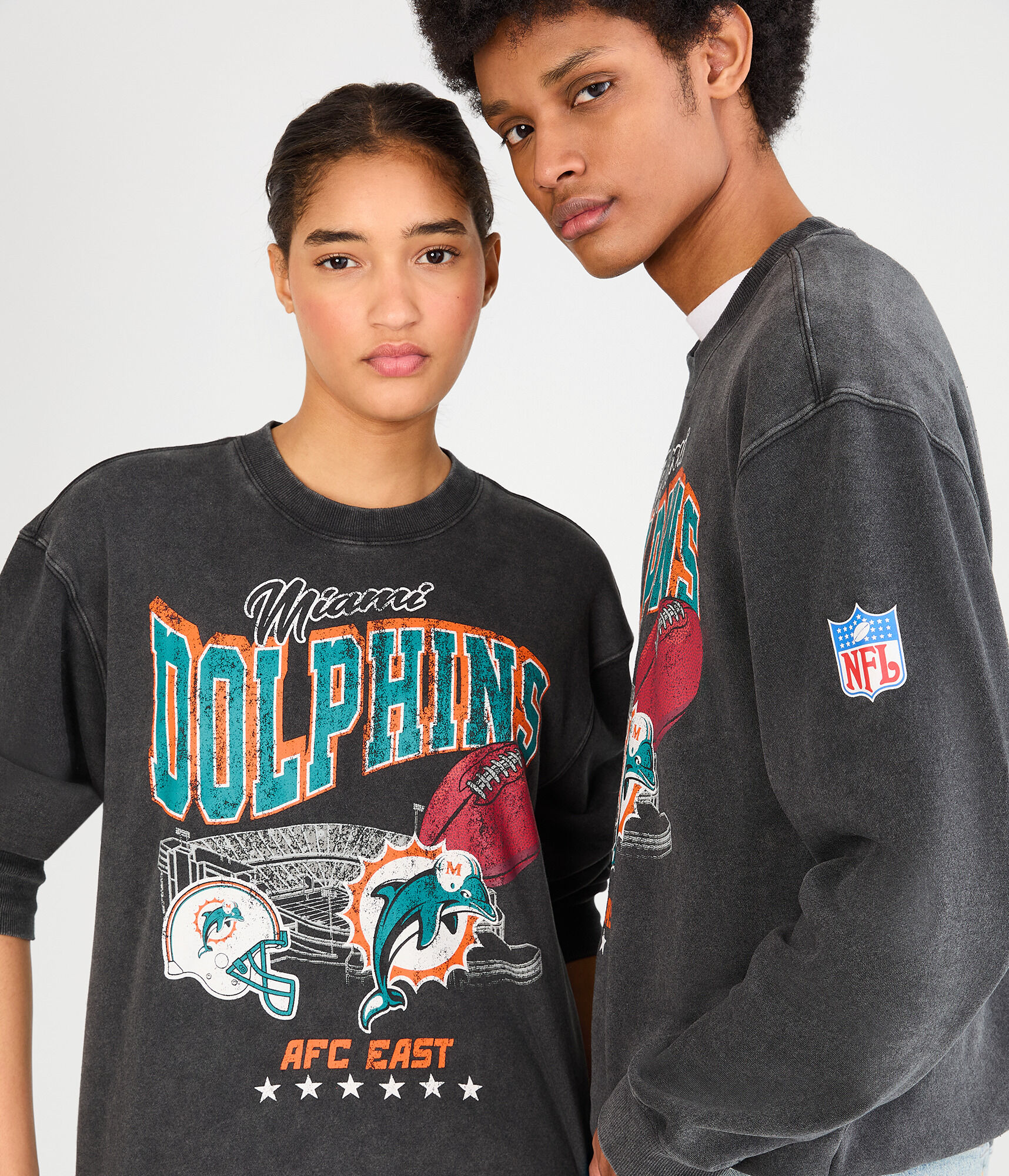 Miami Dolphins Stadium Crew Sweatshirt