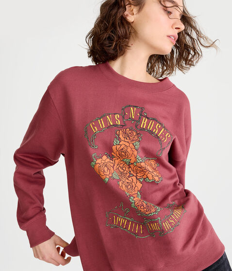 Guns N Roses Oversized Crew Sweatshirt