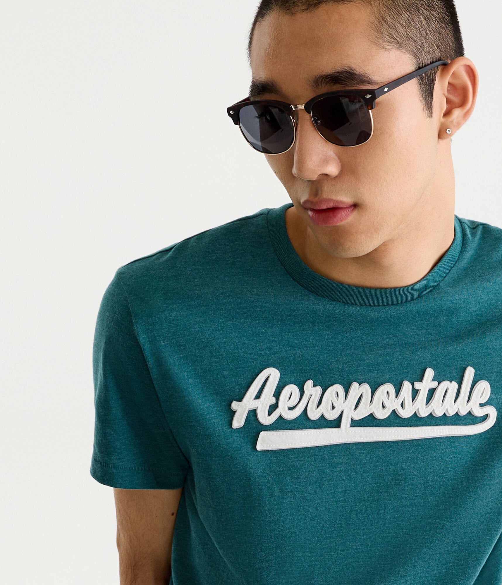 Aeropostale Script Logo Appliqu&eacute; Graphic Tee
