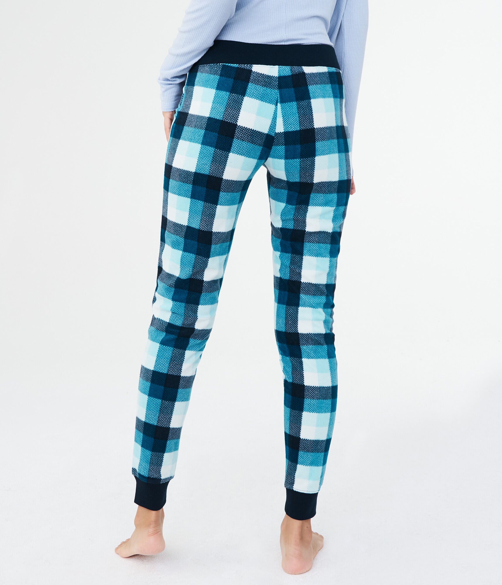 Plaid Polyfleece Joggers