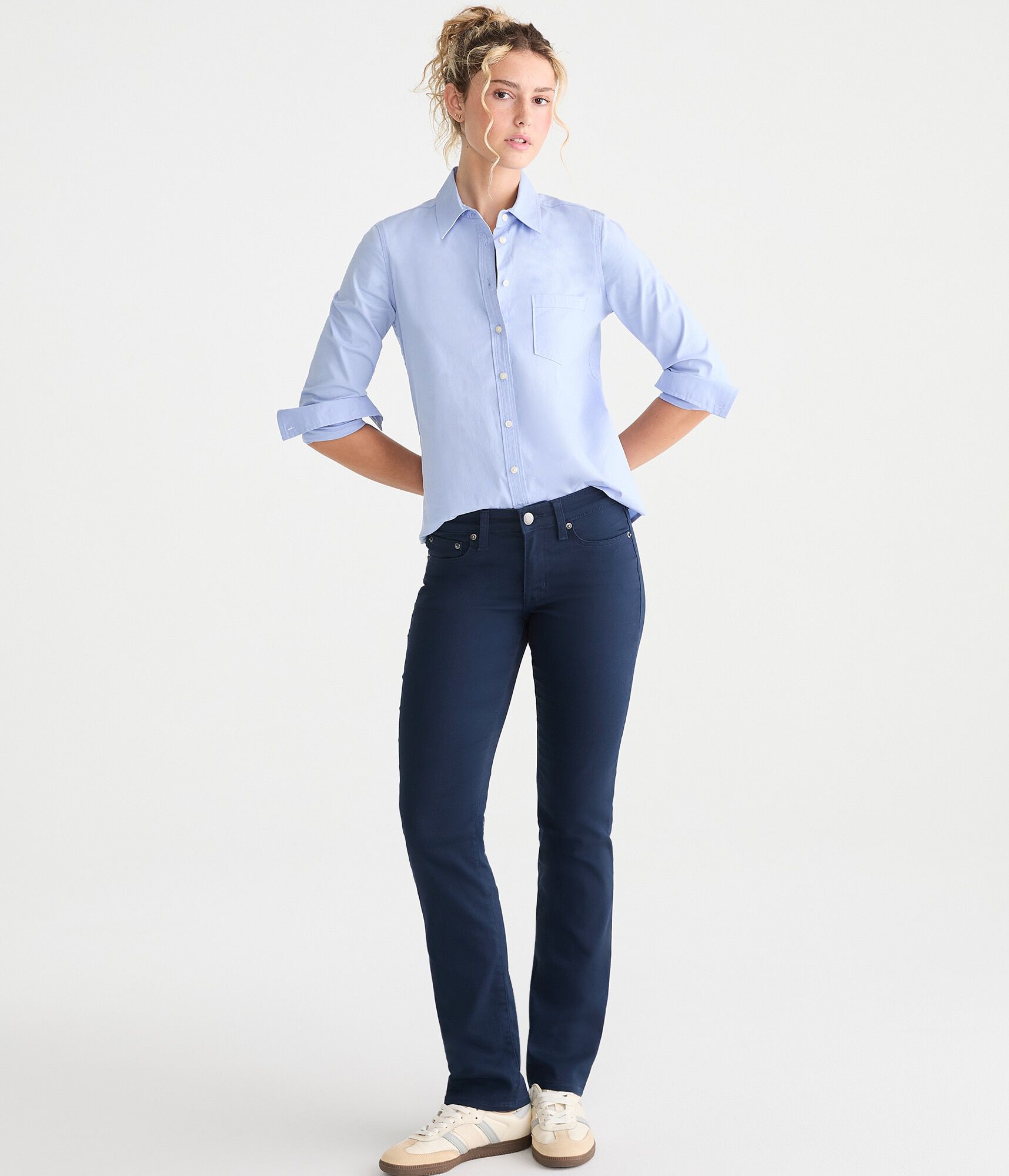 Seriously Stretchy Mid-Rise Straight Uniform Pants