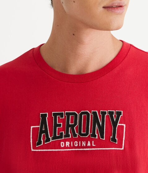AeroNY Box Logo Appliqué Graphic Tee