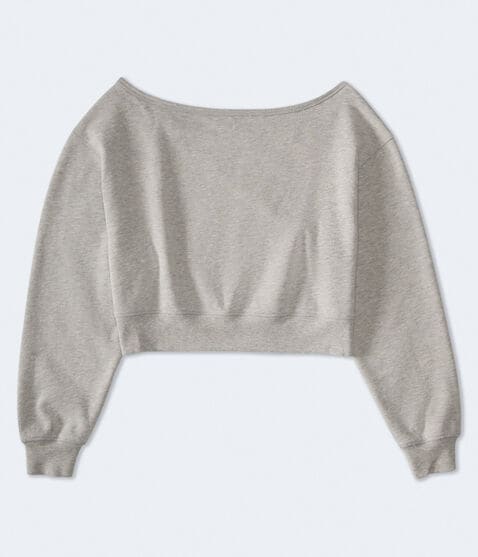 Ohio State Buckeyes Cropped Off-The-Shoulder Sweatshirt Ohio State Buckeyes Cropped Off-The-Shoulder Sweatshirt