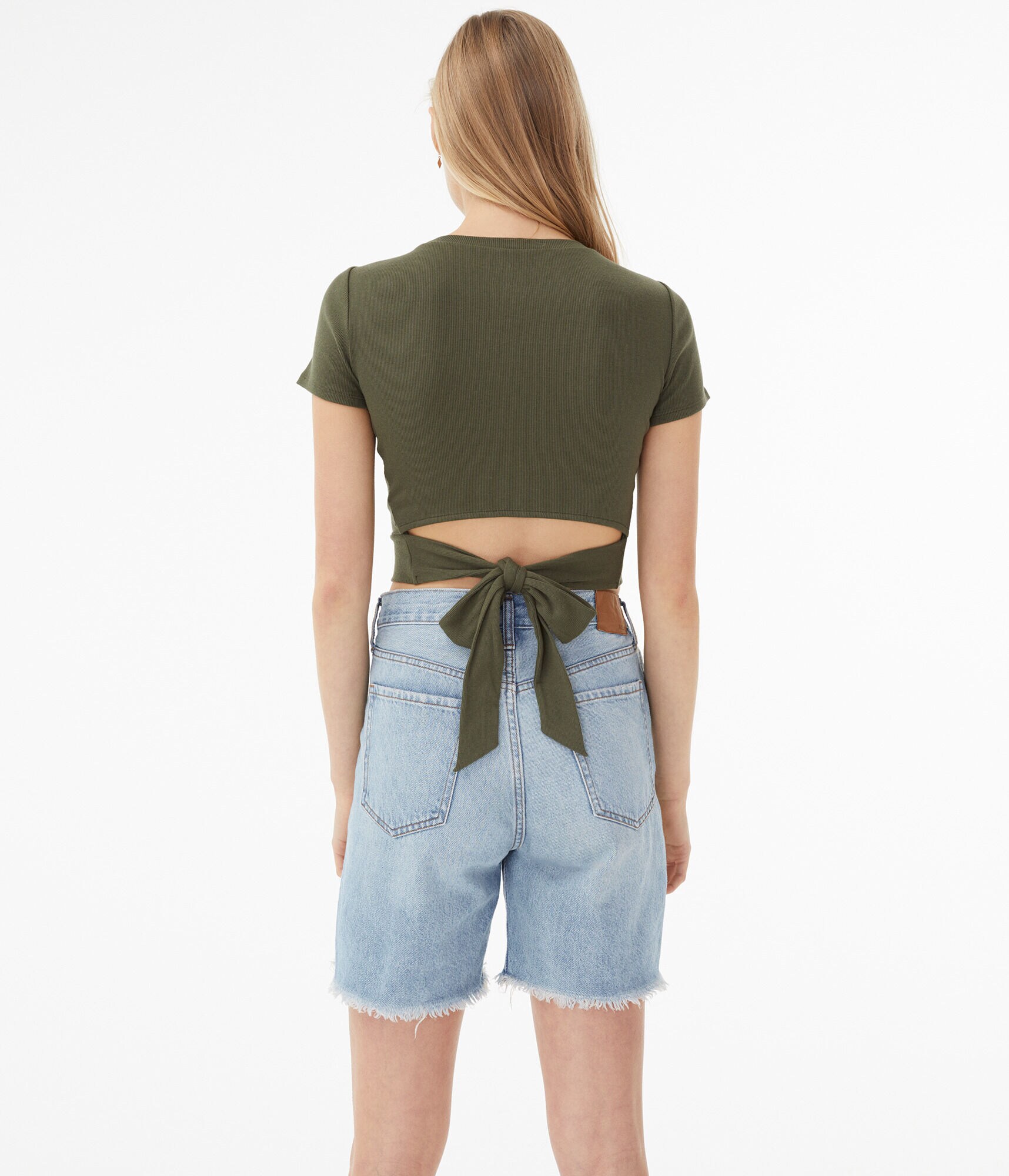 Tie-Back Bodycon Crop Top