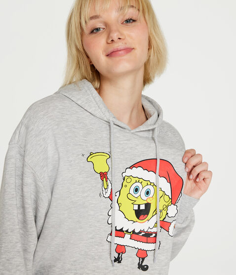 SpongeBob SquarePants Santa Oversized Pullover Hoodie SpongeBob SquarePants Santa Oversized Pullover Hoodie