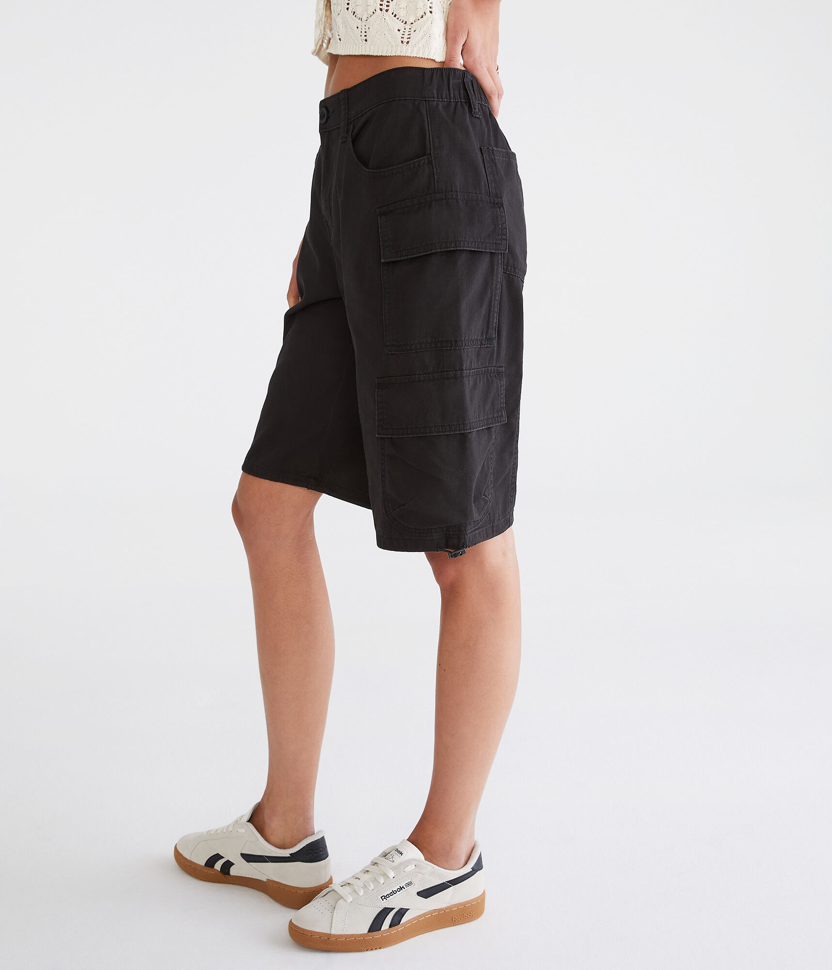 Twill Cargo Bermuda Shorts