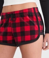Buffalo Plaid Polyfleece Sleep Shorts