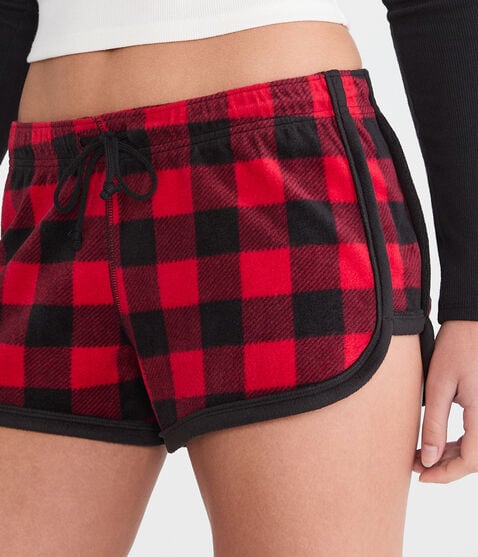 Buffalo Plaid Polyfleece Sleep Shorts Buffalo Plaid Polyfleece Sleep Shorts
