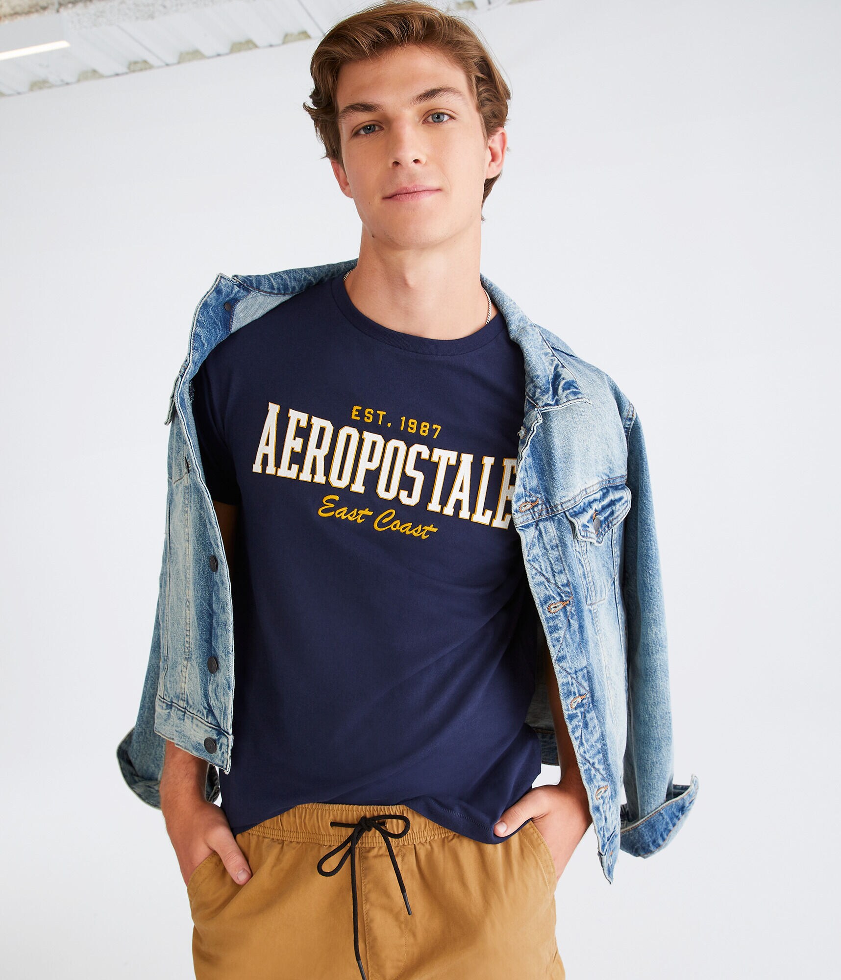 Aeropostale East Coast Appliqu&eacute; Graphic Tee