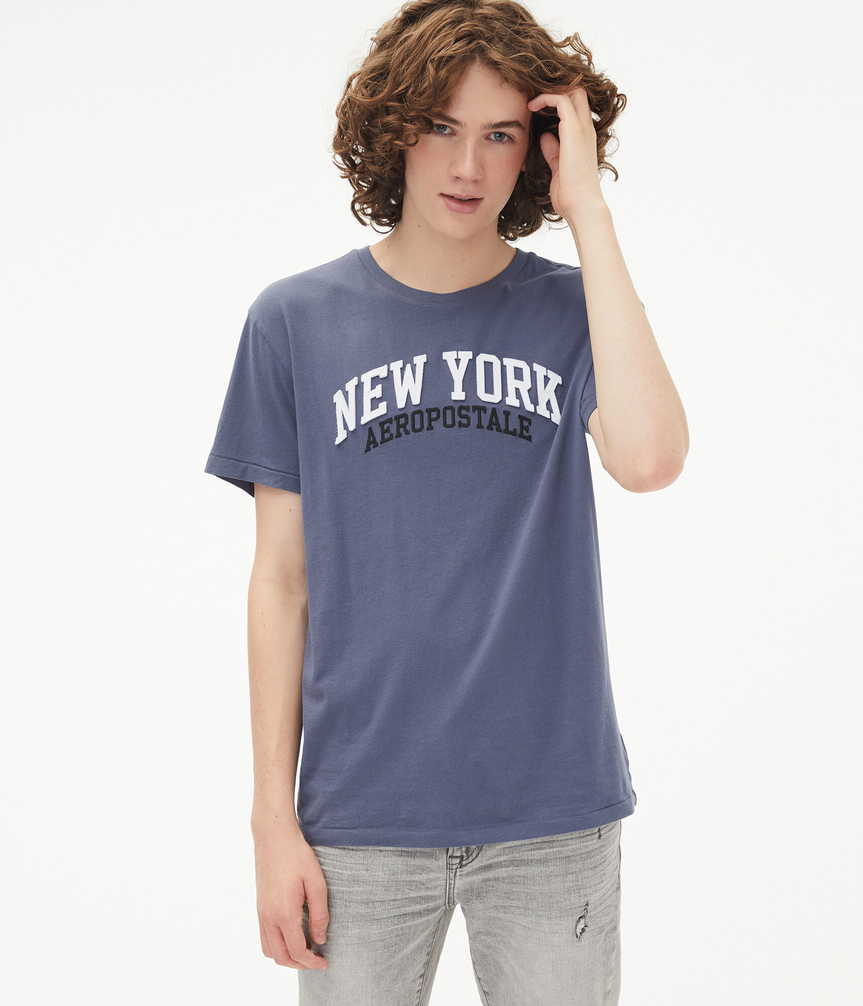 New York Aeropostale Logo Appliqu&eacute; Graphic Tee