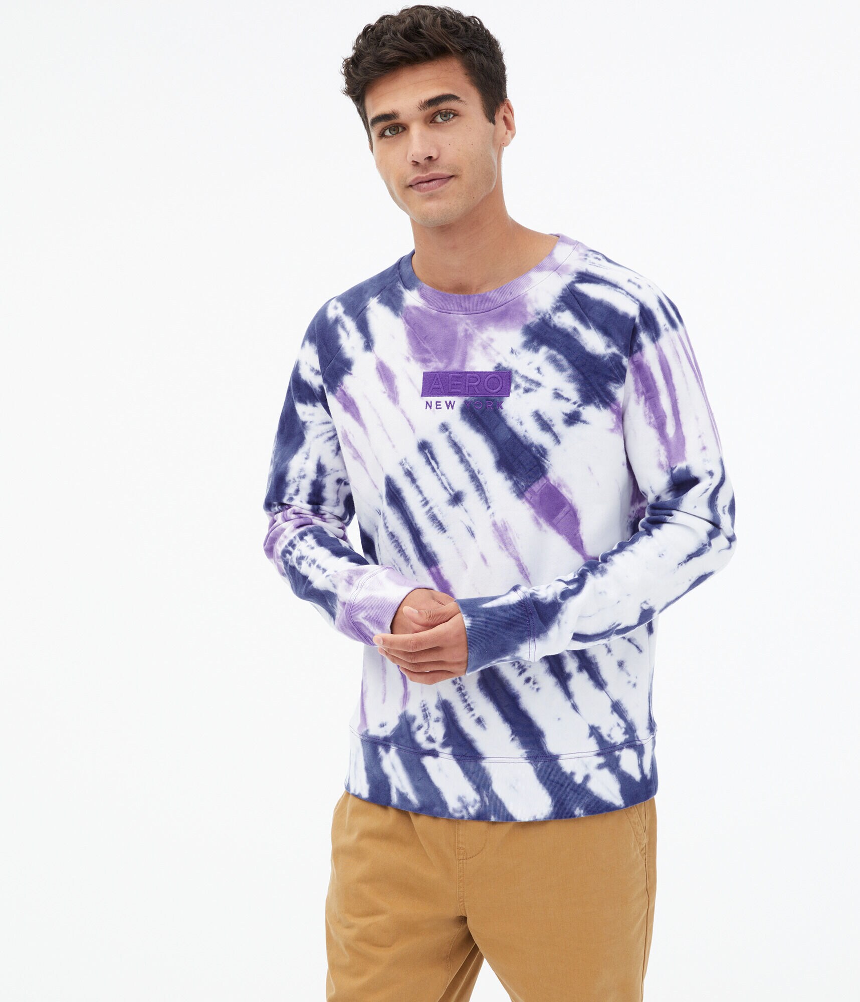 Aero Box Logo Tie-Dye Crew Sweatshirt