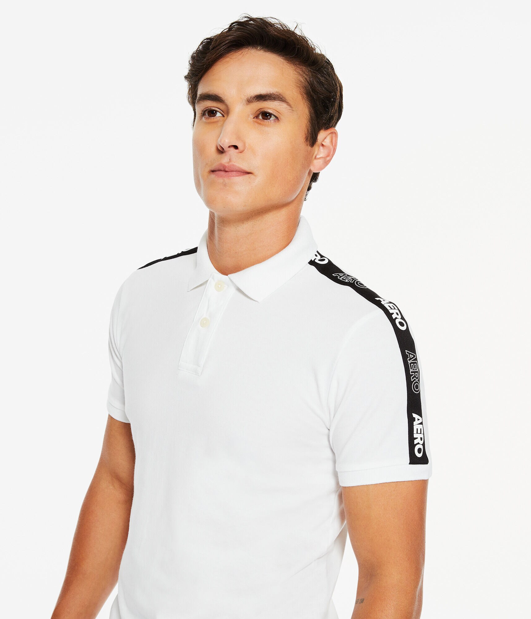 Aero Logo Sleeve Tape Stretch Jersey Polo