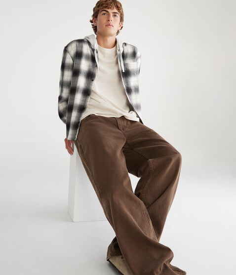 Long Sleeve Plaid Hooded Flannel Shirt Long Sleeve Plaid Hooded Flannel Shirt