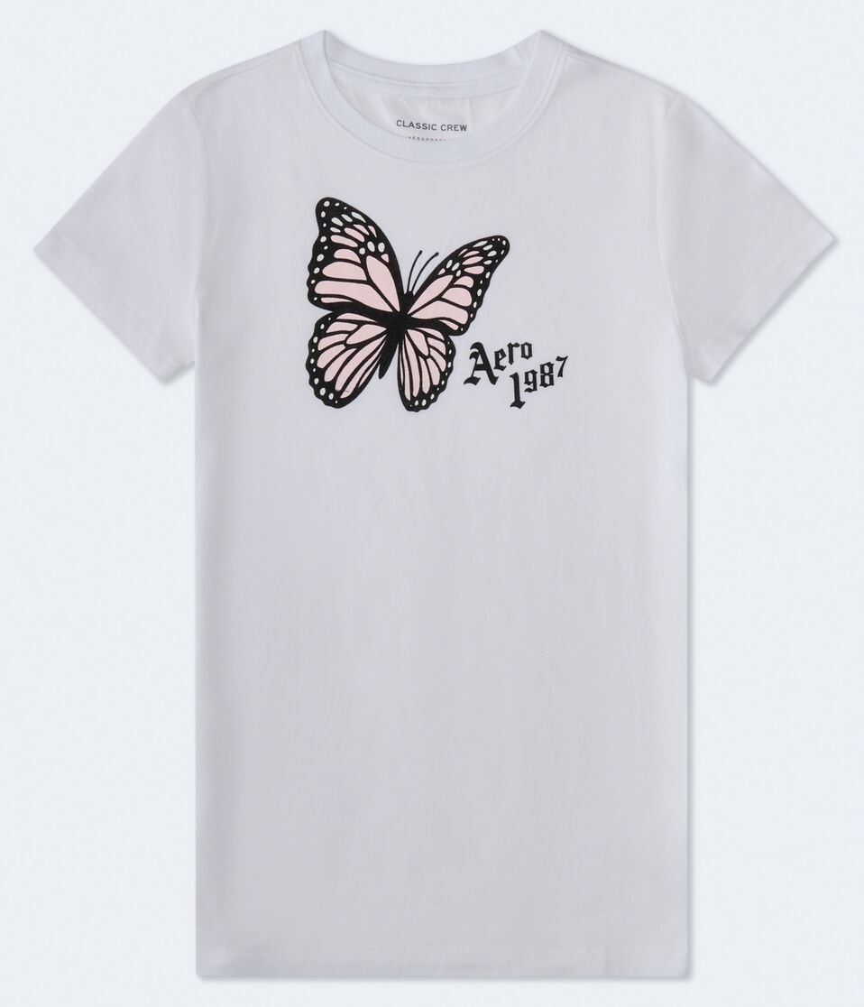 Aero 1987 Butterfly Flocked Graphic Tee