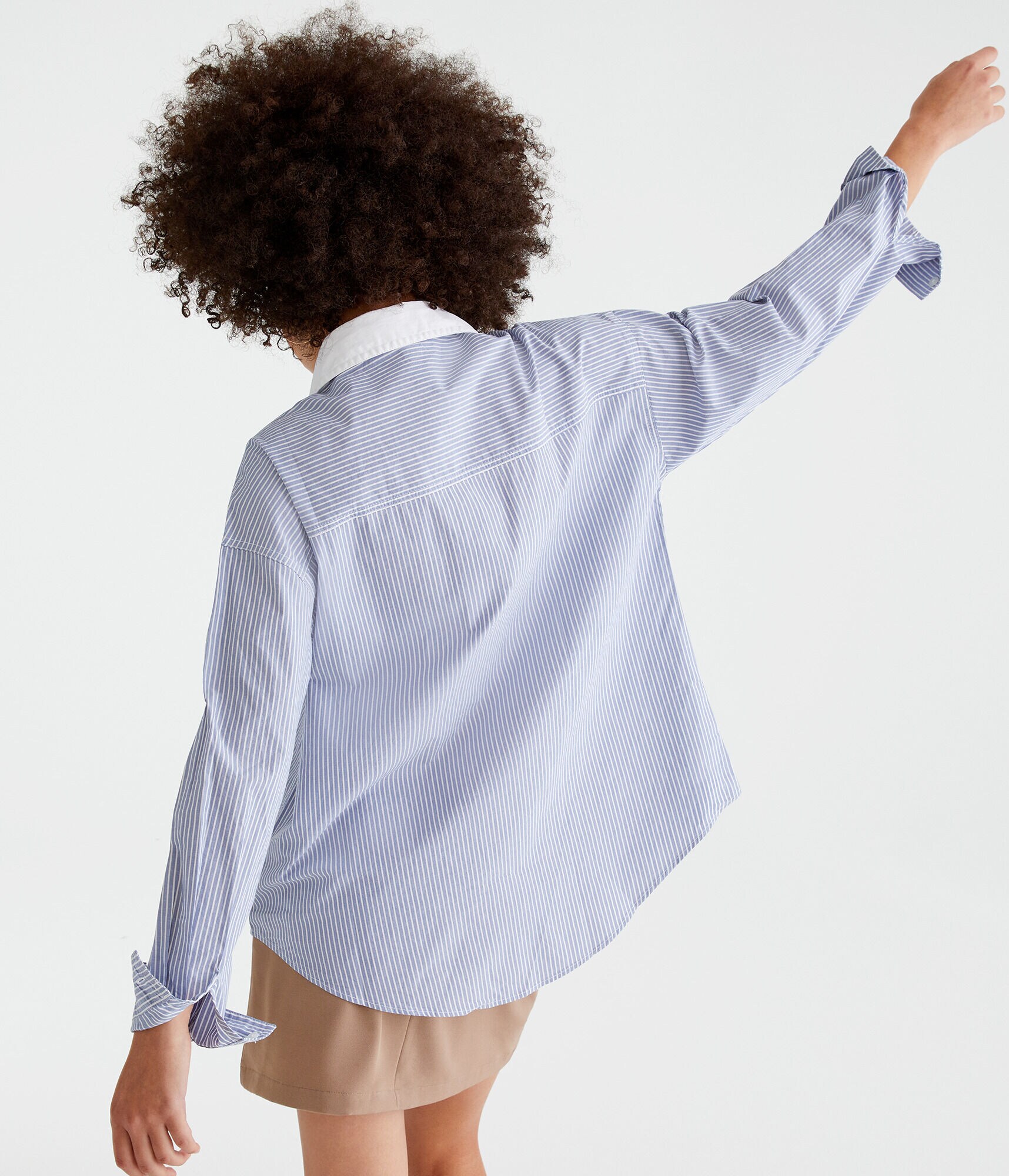 Long Sleeve Striped Relaxed Shirt