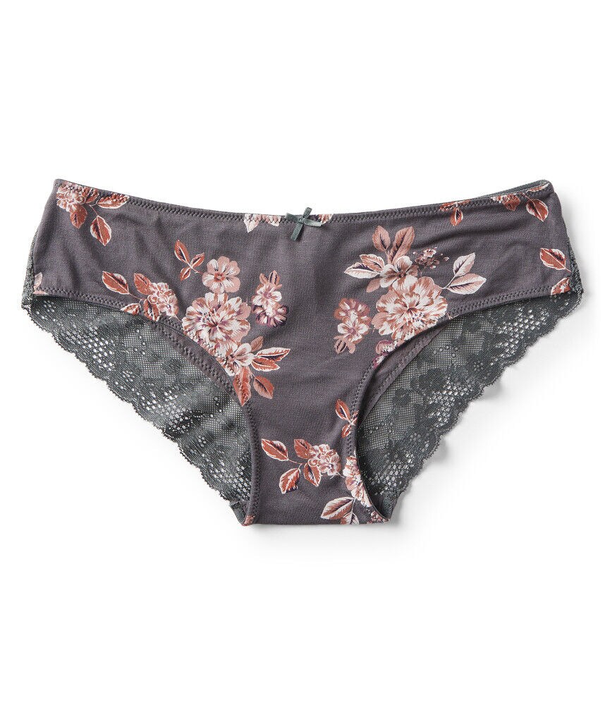 Floral Lace-Back Hipster