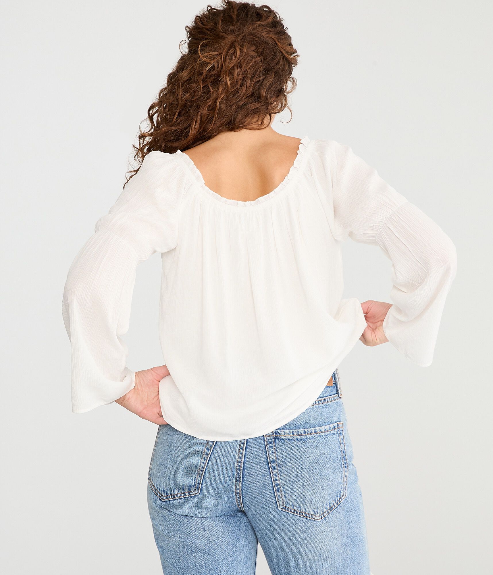 Long Sleeve Boho V-Neck Blouse