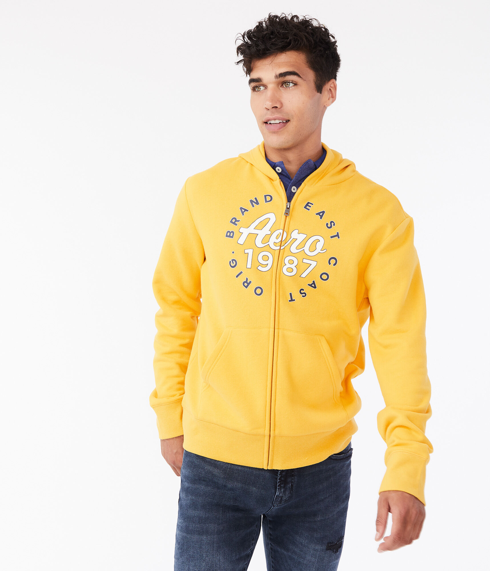 Aero 1987 Circle Full-Zip Hoodie