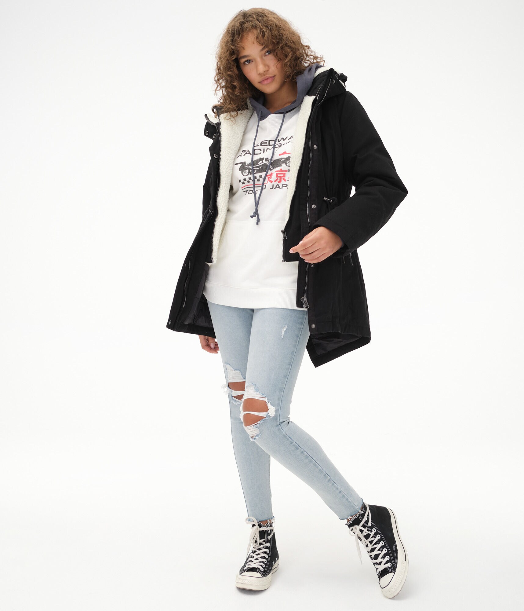 Warmest Faux Fur-Trim Hooded Parka
