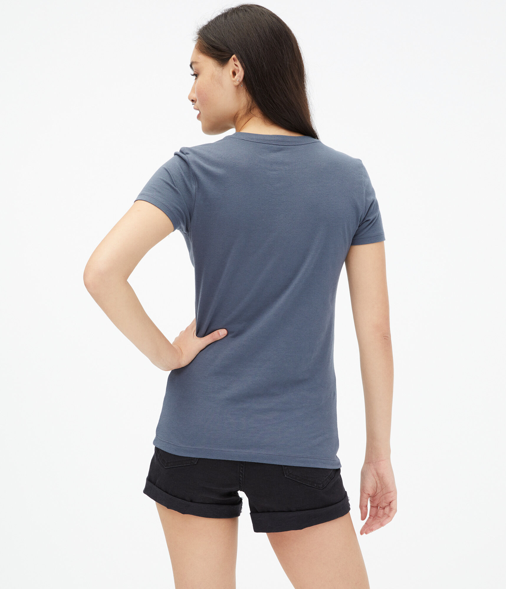 Single Flocked Rose Graphic Tee