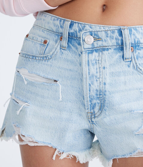 Vintage High-Rise Crossover Denim Shorty Shorts Vintage High-Rise Crossover Denim Shorty Shorts